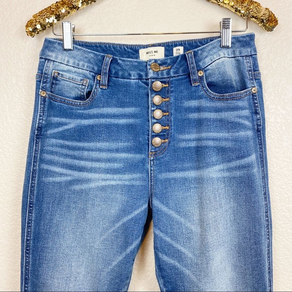 Miss Me • Button Front Basic Crop Boot Jeans - Picture 4 of 15